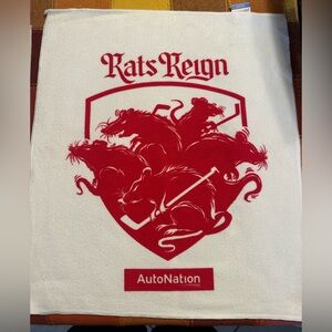 Florida Panthers Red and White Rats Reign NHL Finals Towel